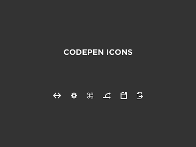 CodePen Icons by Josh Puckett