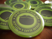 Spokane Beard & Mustache buttons