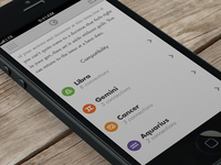 Horoscope App - iPhone UI