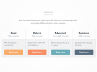 Playful pricing table