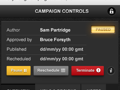 Campaign Control Panel