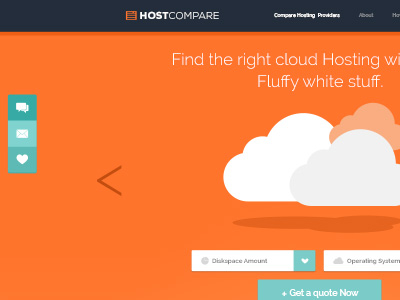 Download Free PSD – Host Compare Website Design
