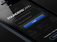 FoundersCard Login Screen
