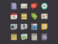 Flat Design Icons Set Vol1