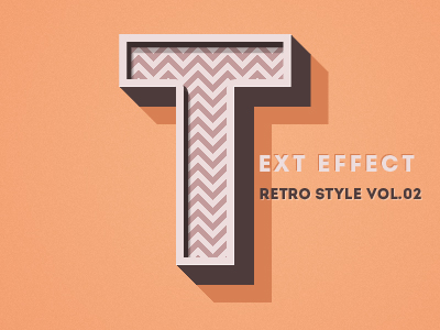 PSD Retro Text Effect | Freebbble