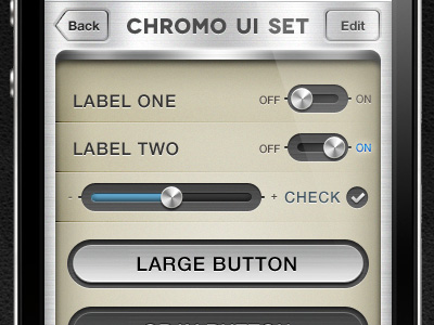 Download Chrome iPhone App UI Kit PSD