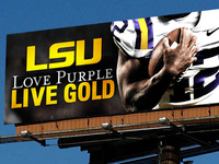 LSU Football Billboard in Atlanta