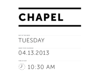 Redesigning Chapel Flyers