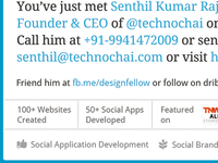 New Tweet Business Card