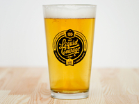 Liquid Courage Pint Glass by TRON