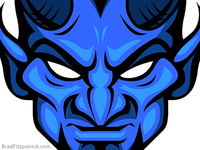 Blue Devil Head - Blue Devils Logo