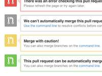 Redesigned merge button