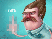 3D Gif (f..ck the system)