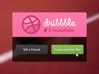 FIVE Dribbble Invitations