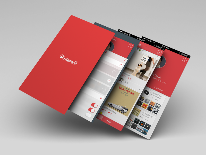 Pinterest 4 Screens