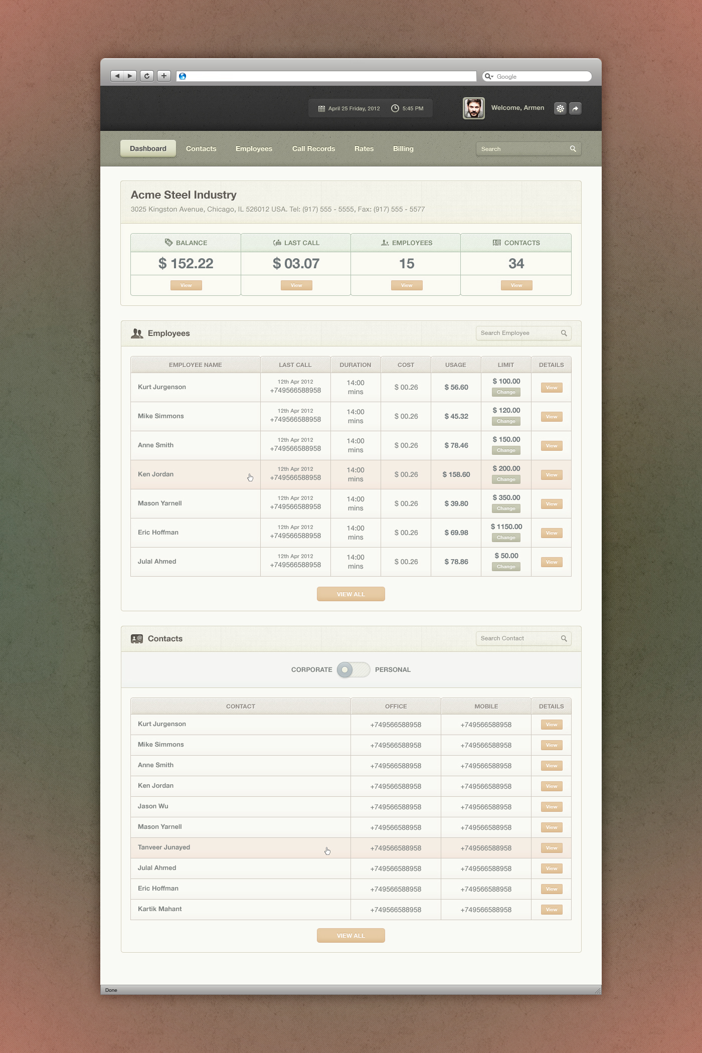 Dashboard