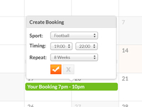 Booking Calendar Design