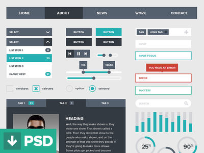 Flat UI Kit by Devin Schulz Flat UI Kit by Devin Schulz