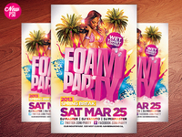 Foam Party Flyer PSD 