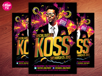 Electro House Music PSD Flyer 