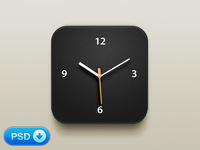 Clock iOS Icon [+PSD]