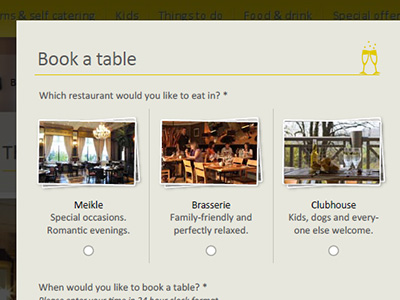 restaurant booking