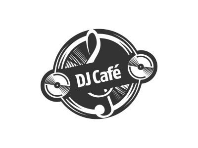 Logo Design on Dribbble   Dj Cafe Logo Design By Dalius Stuoka