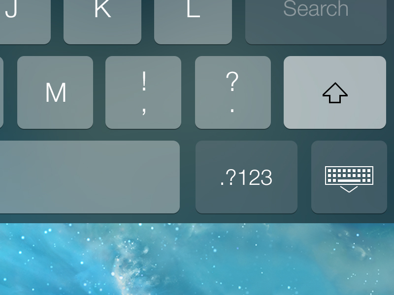 iOS 7 Dark Keyboard