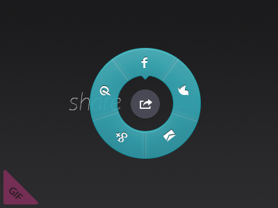 Simple Share (animated w/ free psd)