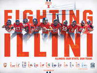 2013 Illinois Football Schedule Poster