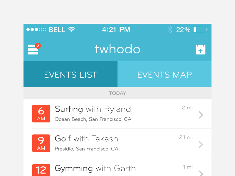 Events List