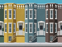 Rowhouses on Newton Street