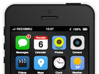 iPhone 5S & iOS 7 concept made from CSS
