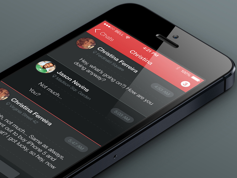 iOS7 Dark Chat Project