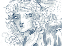Marvel Females sketches 2/22/2013