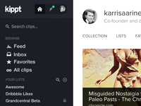 Sidebar and profile