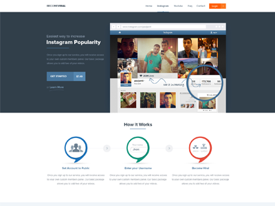 Instagram Landing page