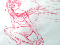 red pencil sketch