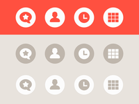 Natural color nav icons