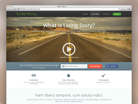 Homepage for a web app