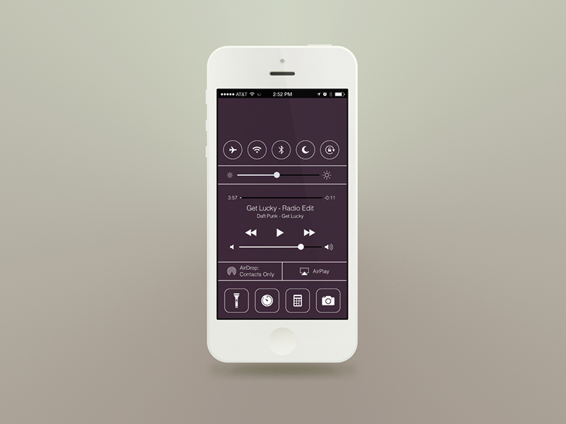 Flat iOS7 - Control Center