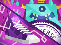Allstar shoe monster (fashion print #2)