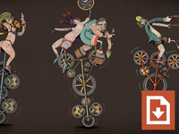 Unicycle Illustration Series