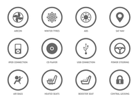 Car features icons