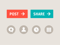 Post Button and Nav Icons