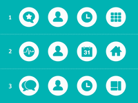 New Activity, Latest and Frontpage Icons