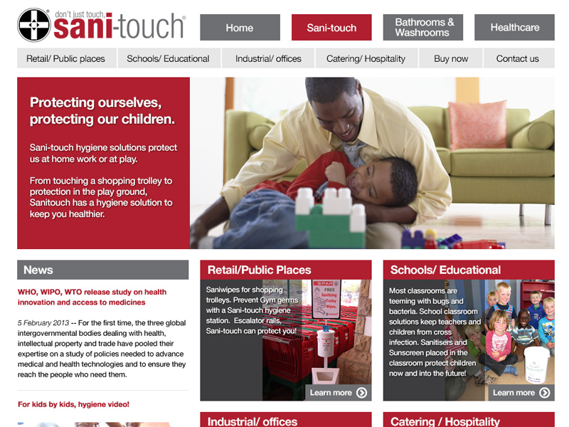 Sani-touch-landingpage