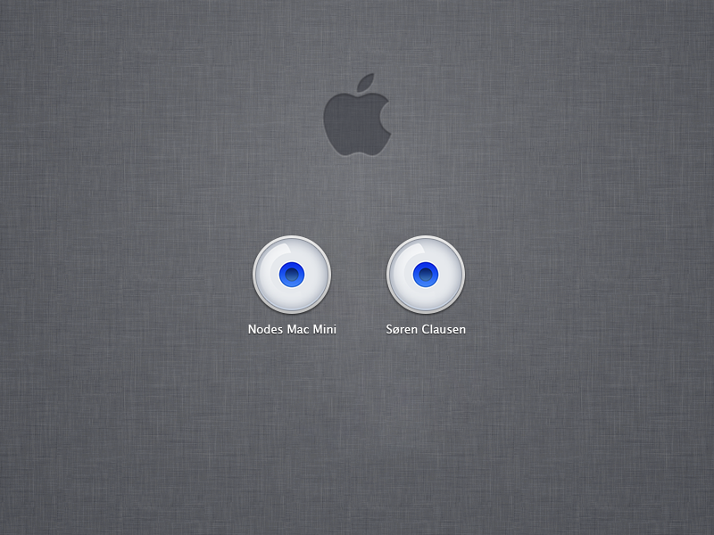 My login screen is staring at me!