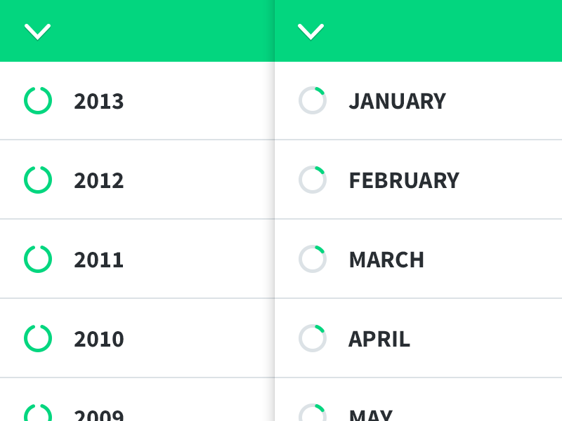 Bmm - Year and month icons