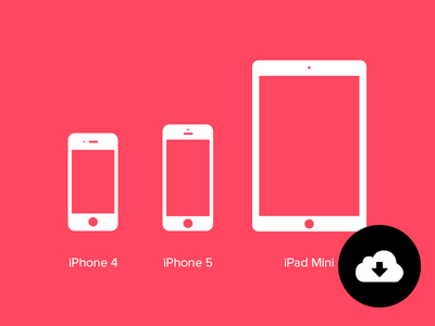 Download iPhone 4, iPhone 5, iPad Mini Photoshop Custom Shapes